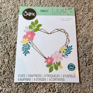 Sizzix Thinlits Floral Geometric Heart Frame Thinlits Die Set